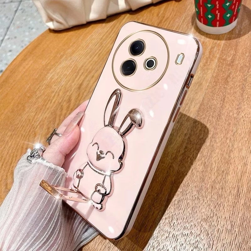 เคส สำหรับรุ่น Vivo Y39 5G กระต่าย ขาตั้งได้ ฝาหลัง แบบนิ่ม น่ารัก