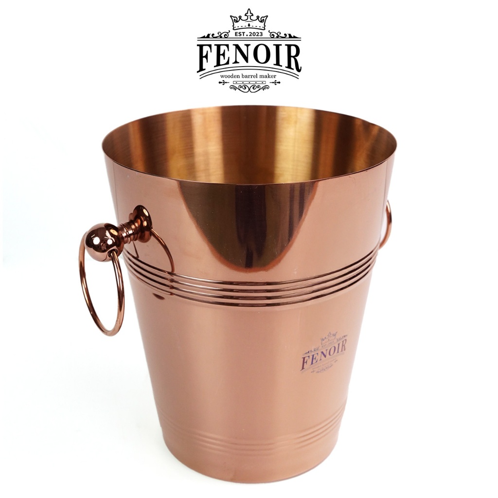 FENOIR รุ่น Rose Valora ถังสแตนเลส แช่ไวน์ น้ำแข็ง สีโรสโกลด์ หูหิ้ว ขนาด 5L สแตนเลส304 ฟู้ดเกรด พรีเมี่ยม