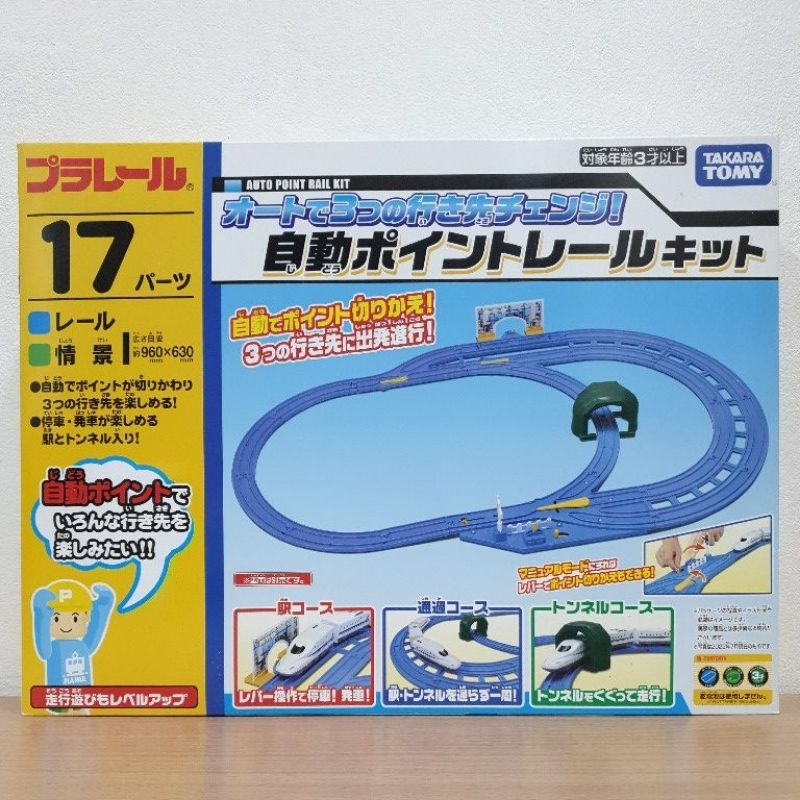 [ลดพิเศษ 60% จำนวนจำกัด] Plarail Auto Change 3 destinations! Auto Point Rail Kit รางรถไฟ เปลี่ยนทางอัตโนมัติ 17 ชิ้น