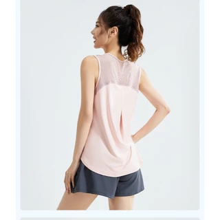 *เพิ่มสีใหม่*ArayaLady เสื้อออกกำลังกายผู้หญิง เสื้อกล้ามกีฬา ทรงหลวม ซีทรูหลัง ผ้าแห้งไว AT-JYWB003