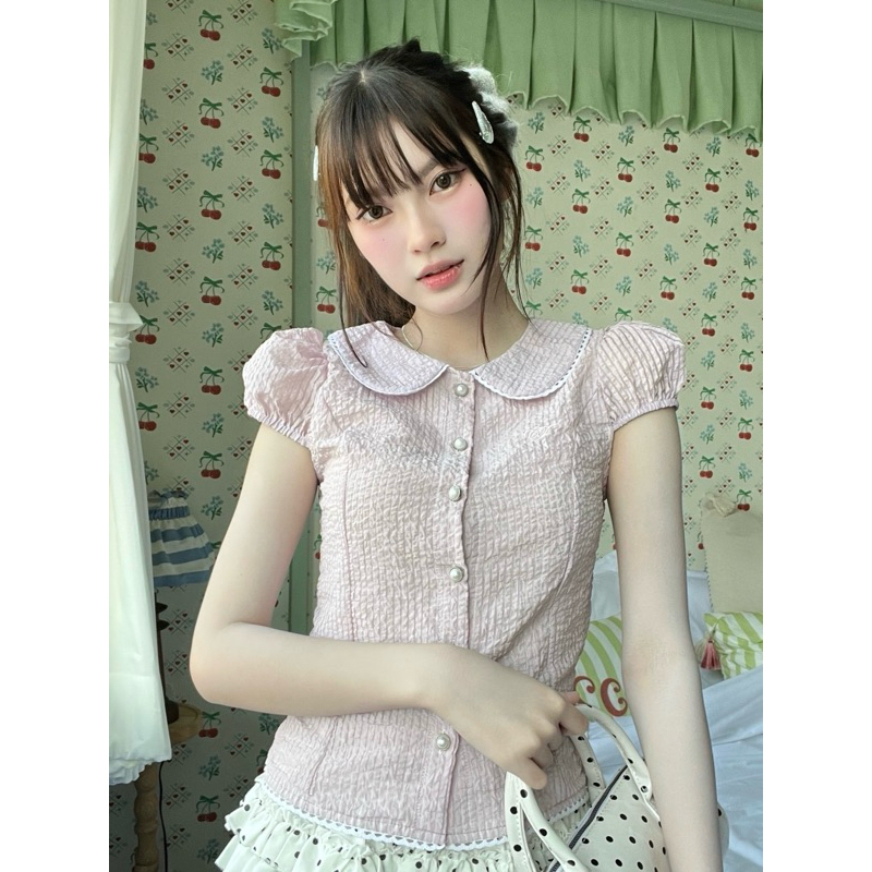 (New in pack) Cintage♡ CT2054 เสื้อจั้มแขนlunar8947 💖 สี Lilac stripe(lunar) Size S/M/L
