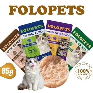 Folopets อาหารเปียกแมว อาหารแมวเปียก แบบซอง 85g 4 รส