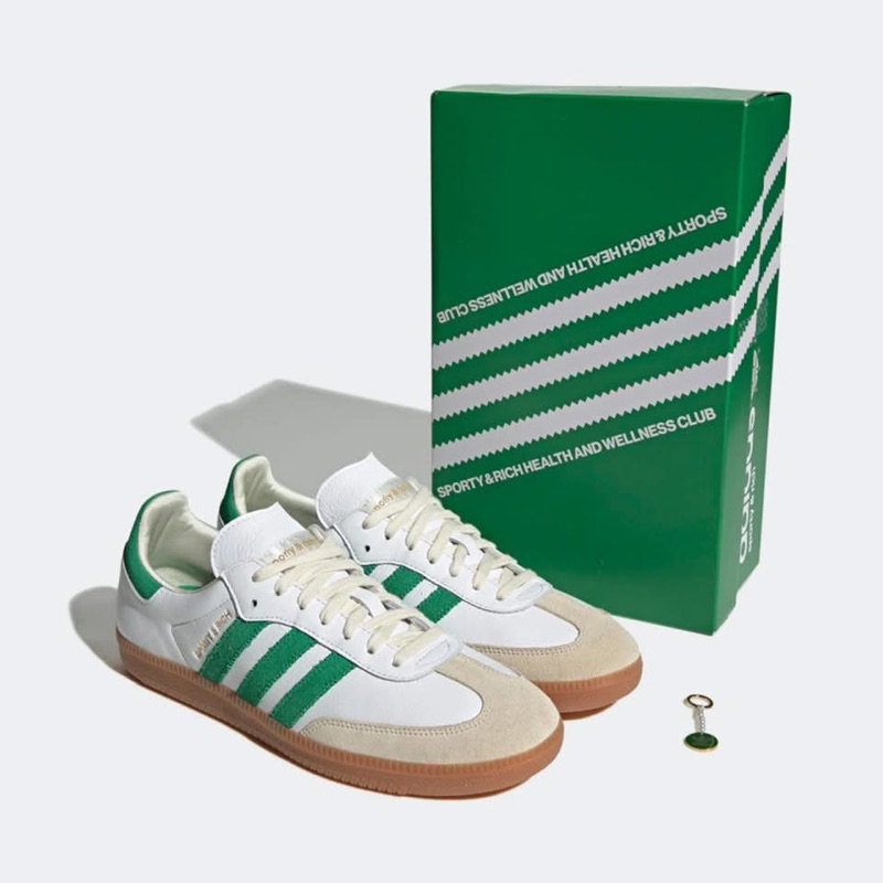 รองเท้า Adidas Samba OG Sporty & Rich White Green สีขาวเขียว