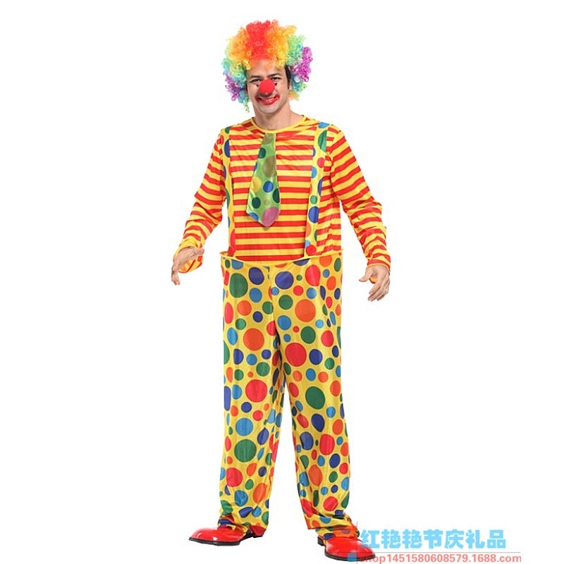 พร้อมส่งในไทย ชุดตัวตลก ชุดโจ๊กเกอร์ ชุดตัวตลกผู้ใหญ่ Clown costume, Joker costume, Adult clown cost