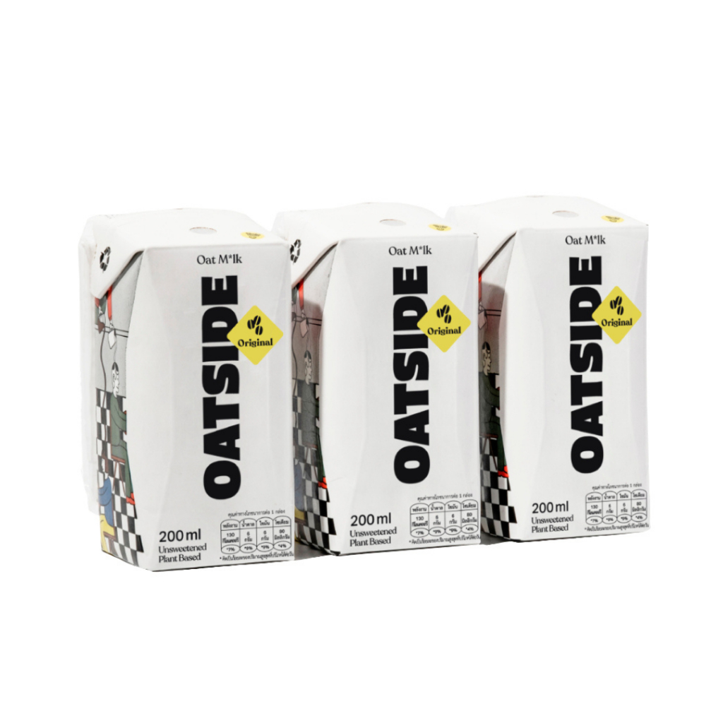 เครื่องดื่มนมโอ๊ต OATSIDE Original Oat Milk ปราศจากคอเลสเตอรอล 1 แพ็ค 3 กล่อง น้ำหนัก 200 ml BBF.28/