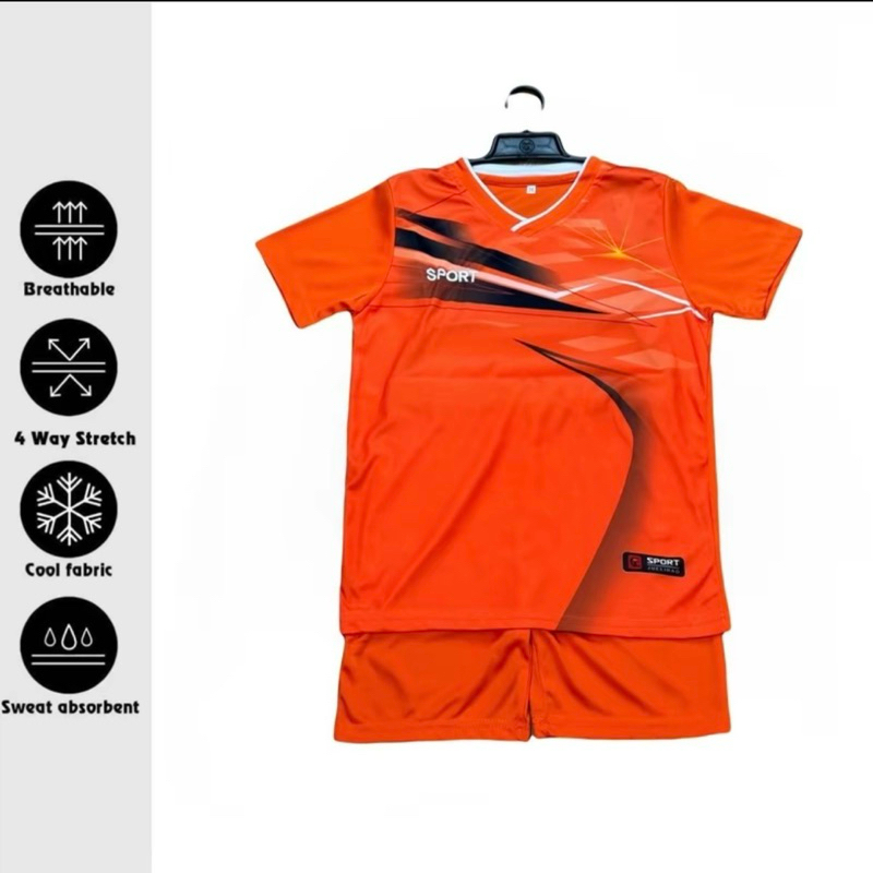 ชุดกีฬาเด็ก (เสื้อพร้อมกางเกงครบเซท )มีหลายสี-ไซซ์ คละแบบคละลาย ผ้ากีฬา เด็กหญิง เด็กผู้ชาย