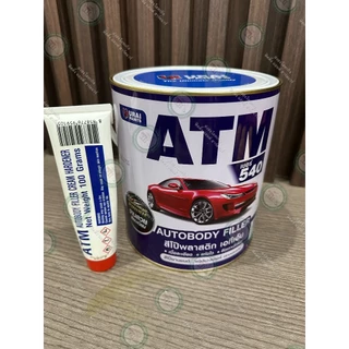 โป้วแดง สีโป้วบางพลาสติกสีเเดง สำหรับโป้วละเอียด ATM ขนาด 4.5 กก.