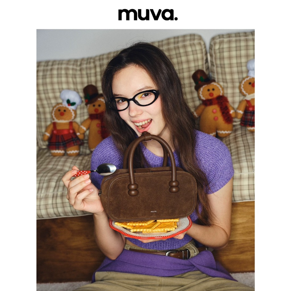 Muva  Boston Suede bag ของแท้ 100% กดจาก Official Muva