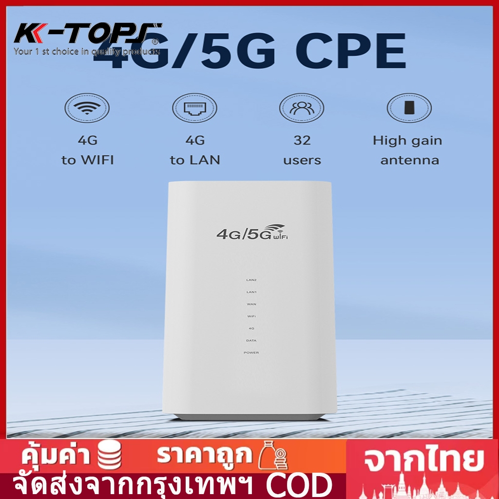 WiFi เราเตอร์ ซิมการ์ด โมเดม PRO CPE 4G LTE Cat4 Up To 500Mbps 2.4G AC1200 GT990+ Modified Bypass