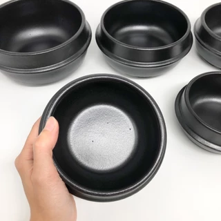 뚝배기 Korea Clay Pot หม้อหินเกาหลี หม้อดินเผาเกาหลี ชามหินเกาหลี พร้อมถาดรองกันร้อน นำเข้าจากเกาหลี