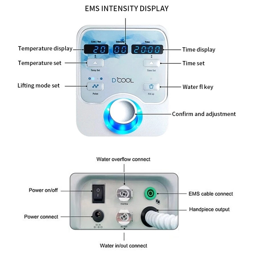 【อัพ เกรด】Dcool เครื่องนวดหน้า เย็น Cryo Electroporation ขนาดพกพา -15 องศา ไม่จําเป็นต้องเติมน้ํา cryo Cool+Hot+EMS - รูปที่ 6