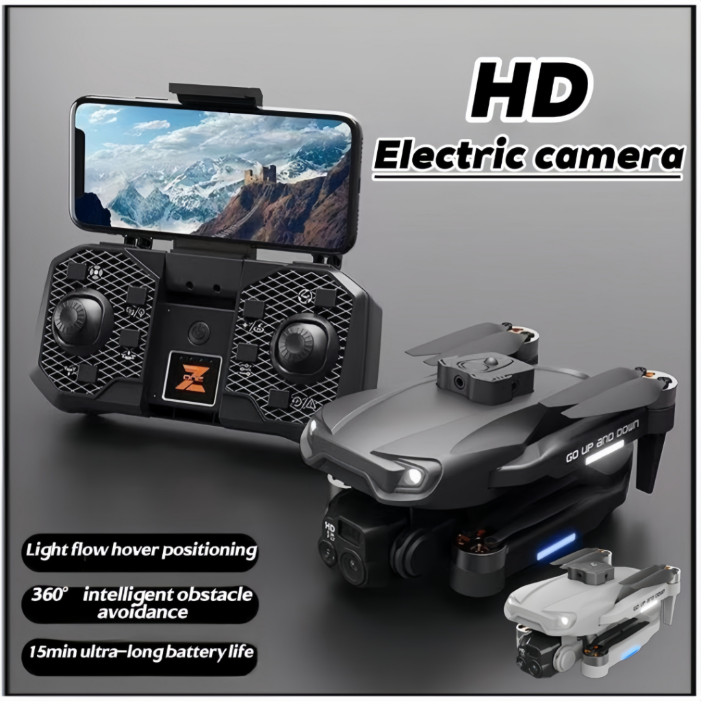 ไม่มีแปรงถ่าน,กล้องคู่ 4K มีกล้องคุณภาพ HD บินกลับบ้านได้เอง Brushless Mini drones หลบหลีกสิ่งกีดขวางได้360° ประกัน 1 ปี
