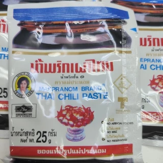 น้ำพริกเผาไทย แม่ประนอม แบบซอง 25 กรัม