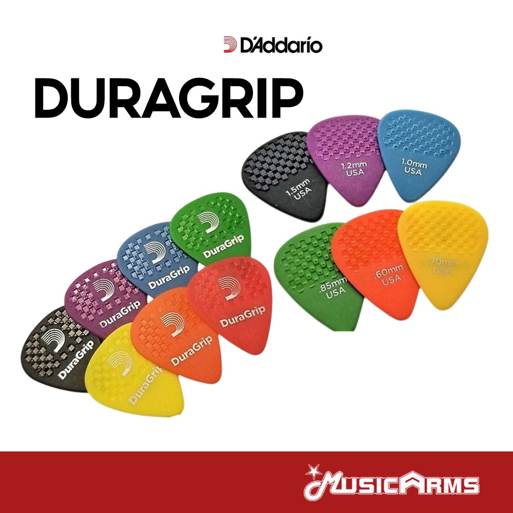 D'Addario Duragrip ปิ๊กกีต้าร์ Guitar Pick Music Arms