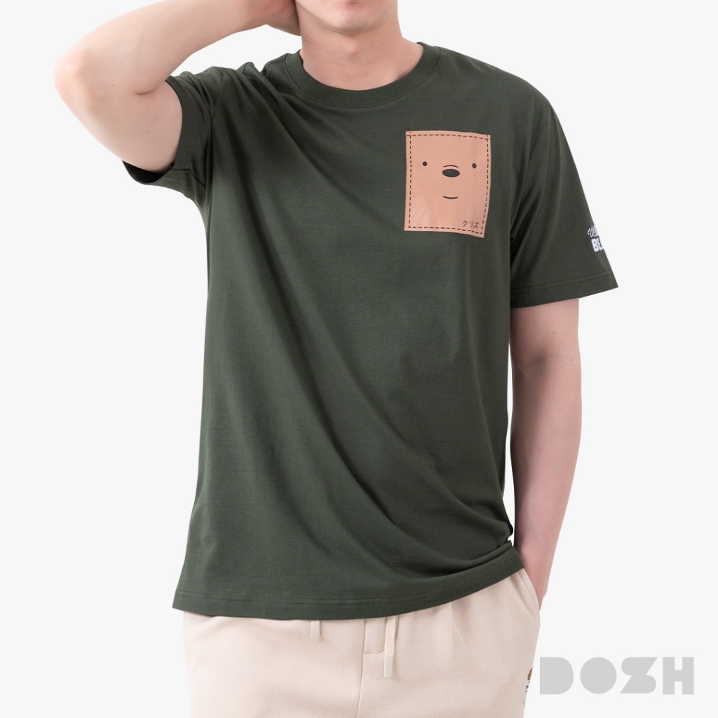 DOSH MEN'S T-SHIRTS WE BARE BEARS เสื้อยืดคอกลมผู้ชาย DBBMT5064-DG (XS-XL)