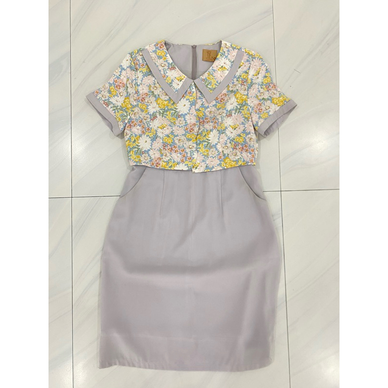 ชุดเดรสมือ 2 ป้าย lamer lamai