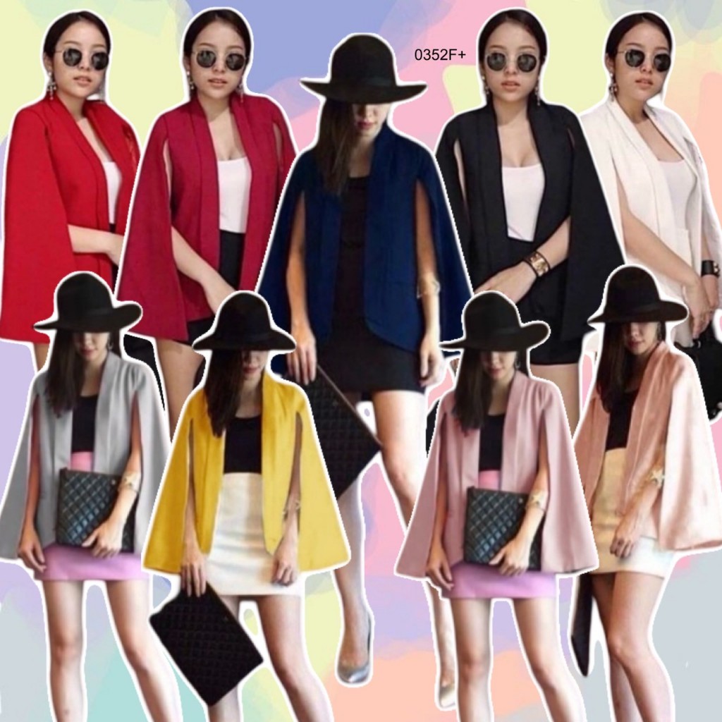 CS0352 สูทผ่าแขนสีพื้น