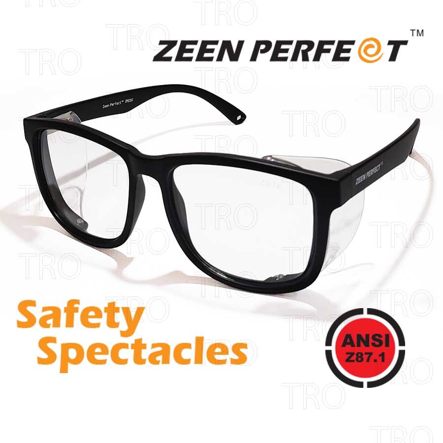 แว่นเซฟตี้ ZEEN PERFECT 92357 foldable & changable side-guard พับ-ถอดเปลี่ยนได้ ANSI Z87.1 USA s.d.