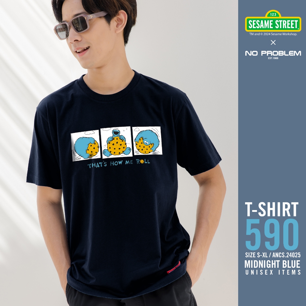 New เสื้อยืด SESAMEคอกลม ANCS.24025 -  SESAME STREET T- SHIRT