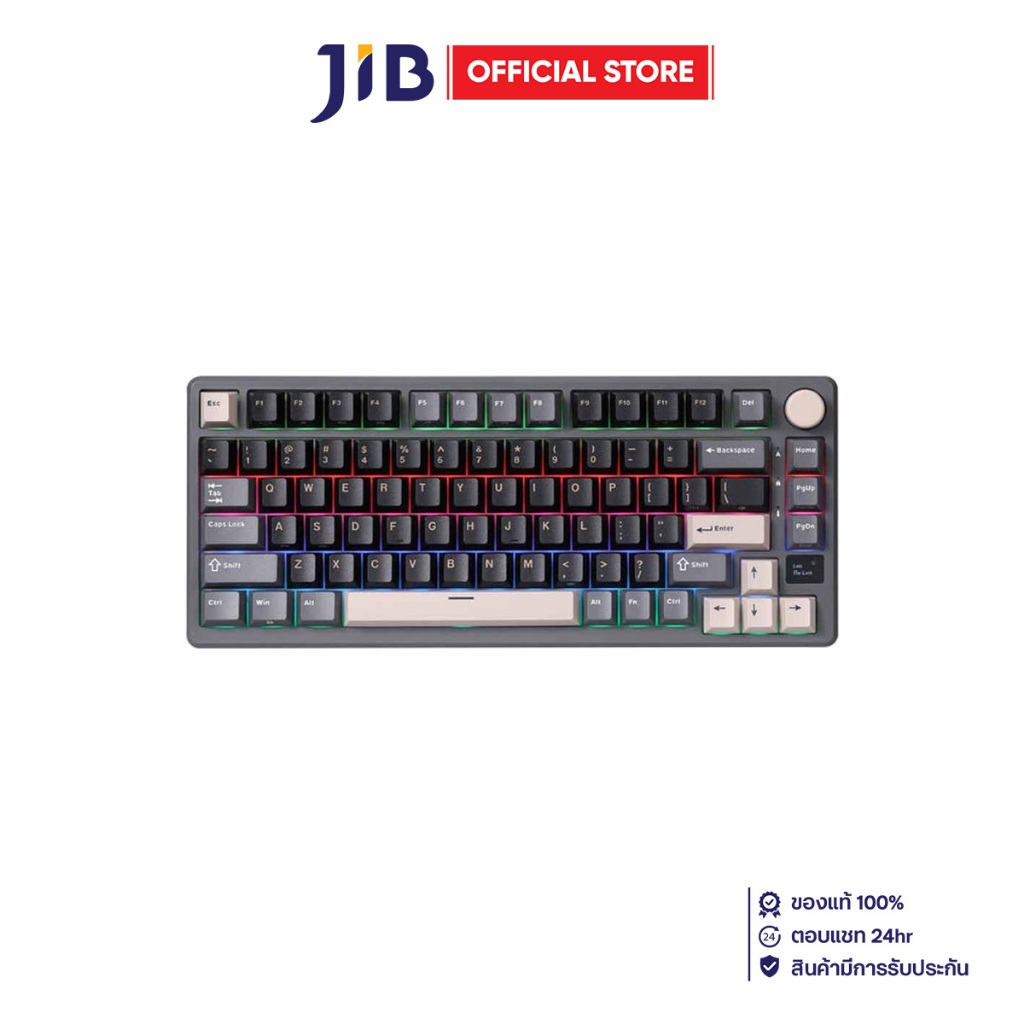 WIRELESS KEYBOARD (คีย์บอร์ดไร้สาย) ROYAL KLUDGE RKM75 RGB EN/TH - PHANTOM
