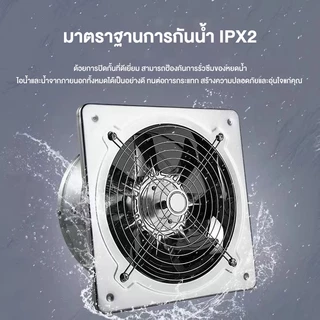สแตนเลส พัดลมระบายอากาศ พัดลมดูดอากาศ สูบบุหรี่ในห้องครัวและท่อไอเสียในห้องน้ําสามารถใช้ได้ ปริมาณลมมาก 6/8/10/12 นิ้ว