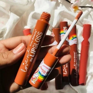 7883-03A Kiss Beauty ยูนิคอร์น ลิปกลอสเนื้อแมตต์ สีโทนนู้ด6สีนู้ด พิกเม้นเข้มข้น เนื้อบางเบา ติดทน