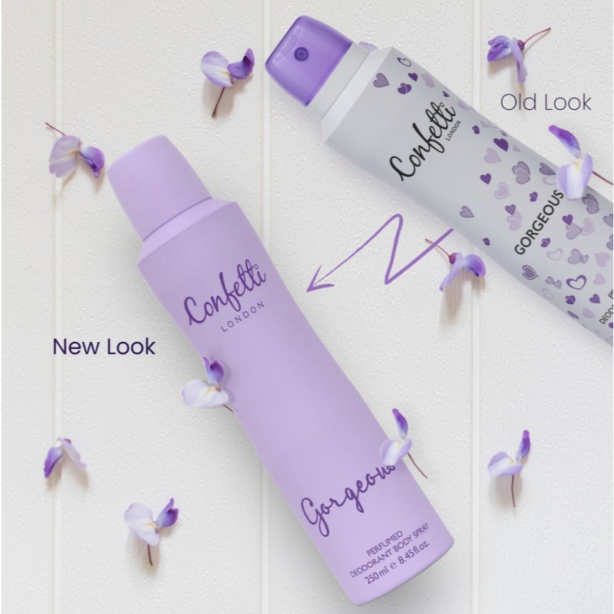 Confetti London Body Spray – Gorgeous 250ml / คอนเฟตติ ลอนดอน บอดี้ สเปรย์ – กอร์เจียส 250มล. ราคา ถูกที่สุด ดีลบีเคเค แกลเลอรีภาพที่ 2
