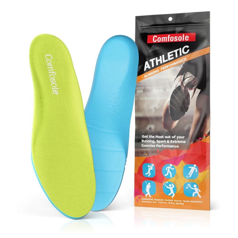 แผ่นรองเท้า Comfosole รุ่น Athletic นุ่มดีดเด้ง ซับแรงกระแทก ลดเท้าบิดล้มหงายต้นเหตุบาดเจ็บการวิ่ง