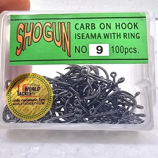 เบ็ดโชกุน SHOGUN กล่องเขียว ทรงอิเซม่า ตัวหนา หน้าบิด ตะขอเบ็ด ดวงเบ็ดตกปลา ดวงเบ็ด ตกปลา