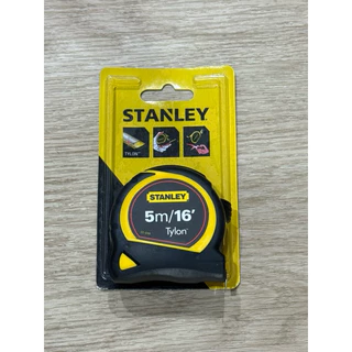 Stanley ตลับเมตร 5 เมตร หุ้มยาง/ชุบสแตนเลส/พลาสติก ABS อย่างดี