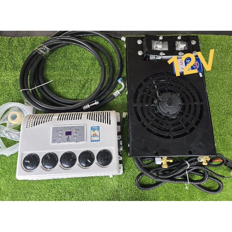 แอร์DC12V สำหรับแคมเปอร์แวนเหลือเครื่องจักรการเกษตรที่ใช้ไฟ 12 โวลท์ สินค้ารับประกัน 6 เดือน(ฟรีค่าจ