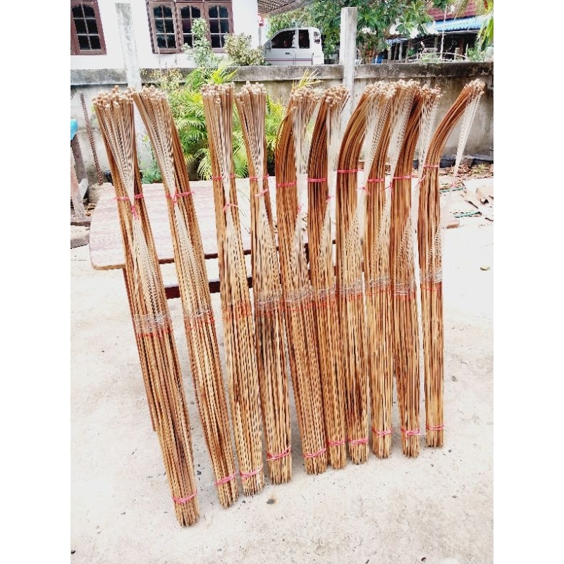 เบ็ดปักไม้ไผ่คันโค้งพร้อมใส่ ขนาด 120 cm ชุด 20 หลัง