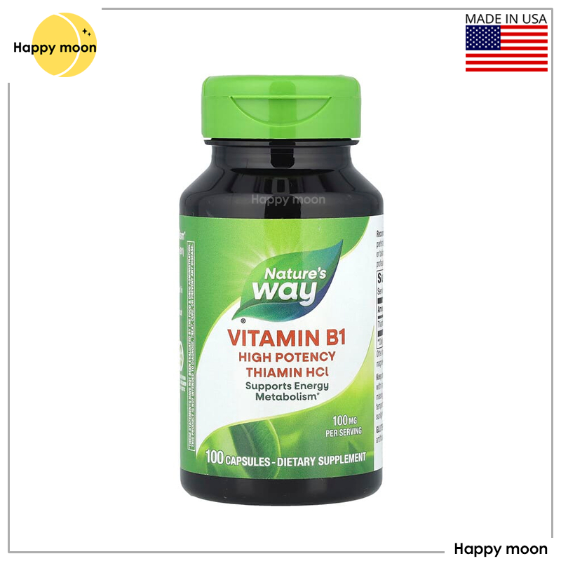 Nature's Way, Vitamin B1, 100 mg, 100 Capsules