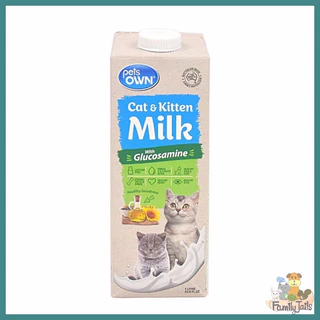 PETS OWN 1000 ml (เพ็ทส์ โอน) นมพร้อมดื่มแลคโตสฟรี สำหรับสุนัขแมวทุกช่วงวัย