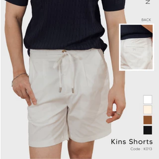 KINS | กางเกงขาสั้นผู้ชาย เอวยางยืด มีเชือกผูก ทั้งหมด 4 สี (K013)