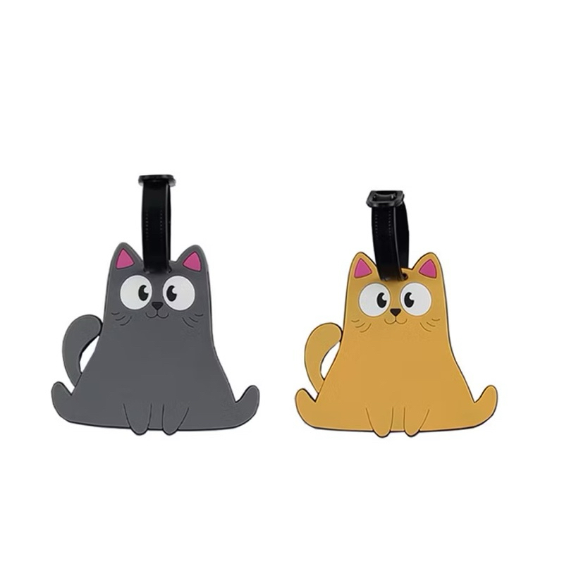 ✅ ขายดี Luggage Tag ป้ายชื่อห้อยกระเป๋า แท็กกระเป๋าเดินทาง ลายแมวการ์ตูนน่ารัก