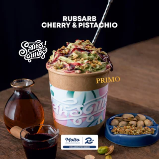 Molto X Rubsarb Production:รับทราบ รสหรูดูแพง - Cherry & Pistachio (ถ้วย 16 oz)-Molto premium Gelato