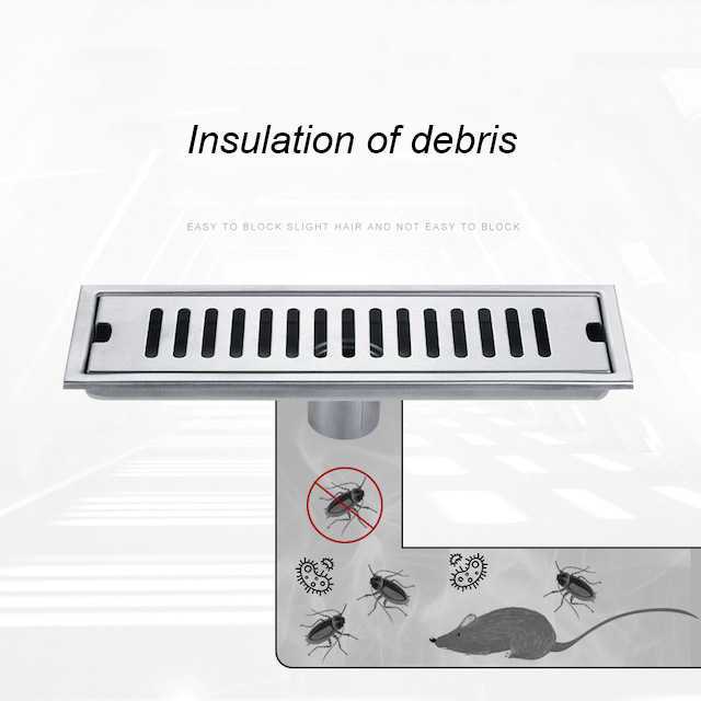 Drain cover พรมห้องน้ํา 2ขนาด 10x10ซม./10x30ซม. ระบบกันกลิ่น สแตนเลส304 ติดตั้งง่าย+ส่งด่วนฟรี - รูปที่ 6