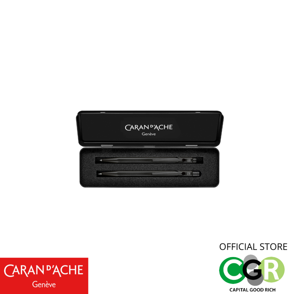 ปากกาลูกลื่น CARAN d'ACHE + ดินสอ 0.7 มม BLACK CODE Special Edition