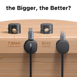 UGREEN Magnetic Cable Organizer ที่เก็บสายแม่เหล็ก อุปกรณ์จัดเก็บสายเคเบิล แพ็ค 3 ชิ้น รุ่น 45797