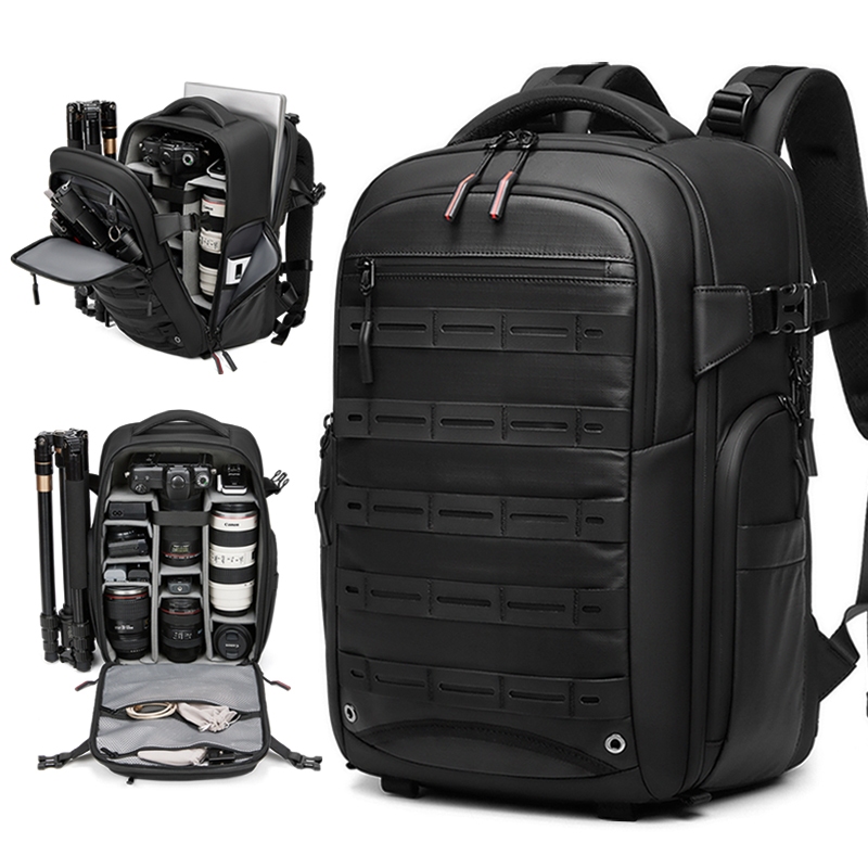 SeaChoice กระเป๋าเป้สะพายหลังใส่กล้องขนาดใหญ่ กระเป๋าใส่กล้อง DSLR/SLR/Mirrorless พร้อมขาตั้งกล้องและช่องใส่แล็ปท็อป