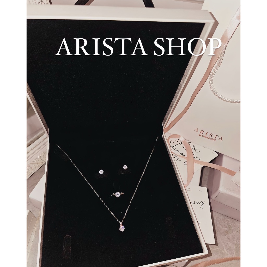 พร้อมส่ง ส่งไว เซทสร้อยคอ+ต่างหู+แหวน พร้อมอุปกรณ์ครบเซท | ARISTA ACCESSORIES