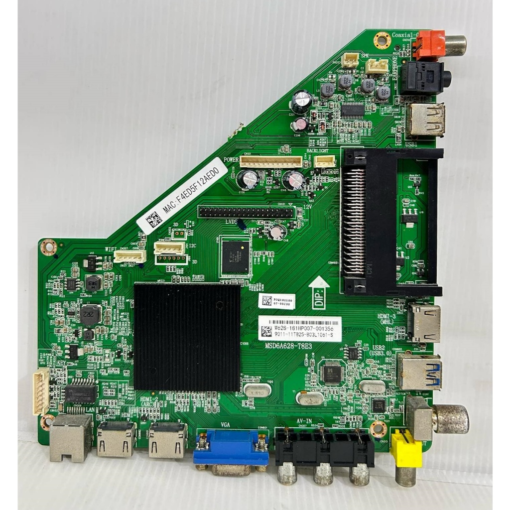 เมนบอร์ด PHILIPS รุ่น 43PFT6100S/67 พาร์ท MSD6A628-T8E3 (ไช้กับทีคอนเบอร์ HV430FHB-N10) ของถอด มือ2 