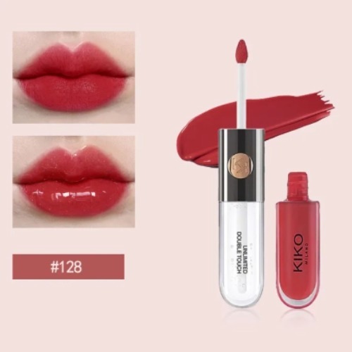 ✨Kiko Double Touch Lipstick ของแท้ 100% ส่งไว เก็บเงินปลายทาง ✨ สต็อกพร้อมส่ง ✨kiko lip 128