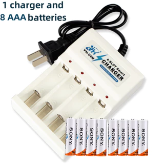 SONY ถ่านชาร์จ AA 4600 mAh และ AAA 4300 mAh NIMH Rechargeable Battery/AA4600-AAA4300 16ก้อน Charging Kit charger