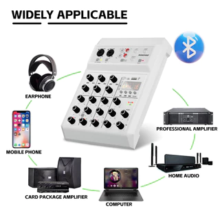 Audio mixer RE-405 สถานีปรับเสียงแบบพกพา mini บันทึก เวที ร้องเพลง built-in Bluetooth
