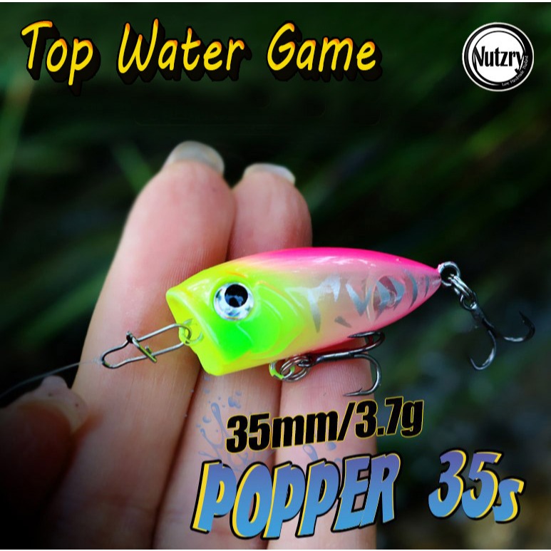 Letoyo เหยื่อปลอม ป๊อป Popper 35mm 3.7g. ของแทร่ กระสูบชอบบ!!