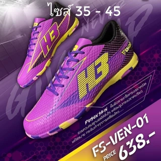 (H3ลิขสิทธิ์💯)ไซส์ 35-45 รองเท้าฟุตซอล H3 VENOM หนังอัดลาย พื้นคาโม่ ไซส์เด็ก-ผู้ใหญ่