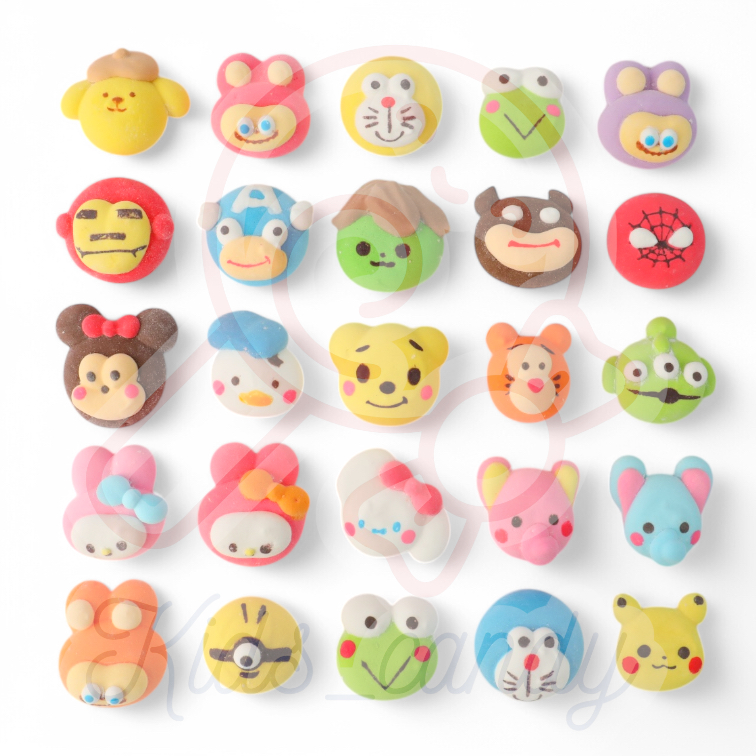 ขนม ขนมกินเล่น มาร์ชเมลโล่ ราคาถูกสุด สุดคุ้ม น่ารัก อร่อย รสนม คละการ์ตูน ( 25 ชิ้น = 1 ถุง )