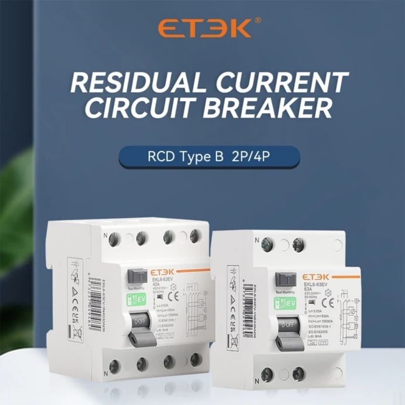 RCD or RCCB Type B for EV Cars and Solar Cell [ส่งฟรี] (สินค้าพร้อมจัดส่ง)